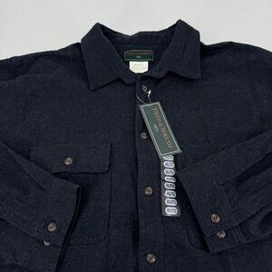 Field & Stream Mens XXL Flannel Shirt Dark Gray Long Sleeve Button Up NWT